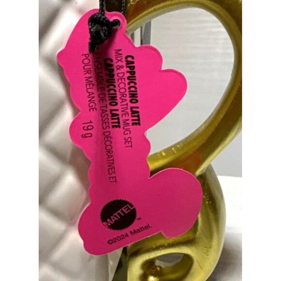 Barbie Ceramic Quilted Handbag Shaped Mug & Cappuccino Latte Mix Mattel - Picture 7 of 11